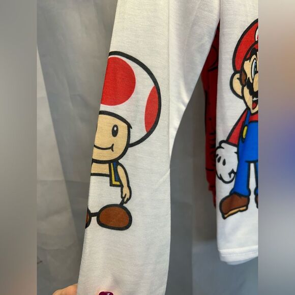 Nintendo Super Mario Kids Pajama Set - White, Red, Green - Picture 5 of 12